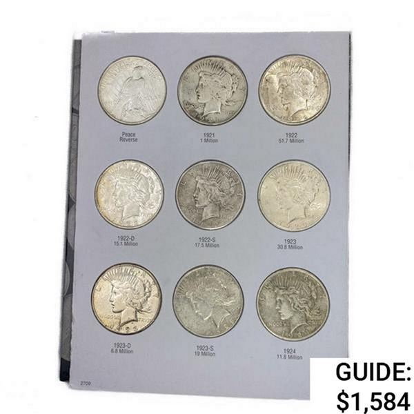 1921-1926 Peace Silver Dollar Book (14 Coins)