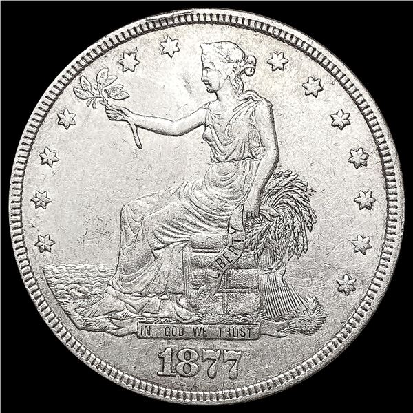 1877 Silver Trade Dollar CLOSELY UNCIRCULATED