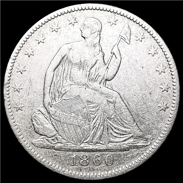 1860-O Seated Liberty Half Dollar CLOSELY UNCIRCUL