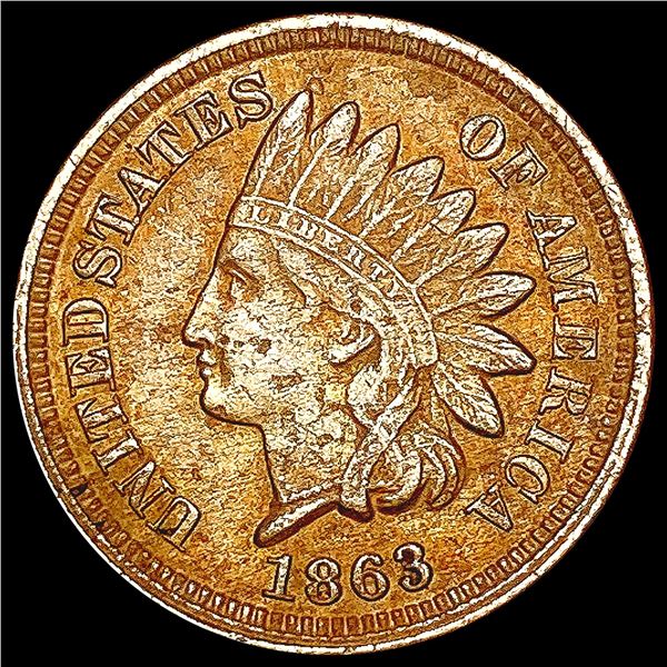 1863 Indian Head Cent CLOSELY UNCIRCULATED