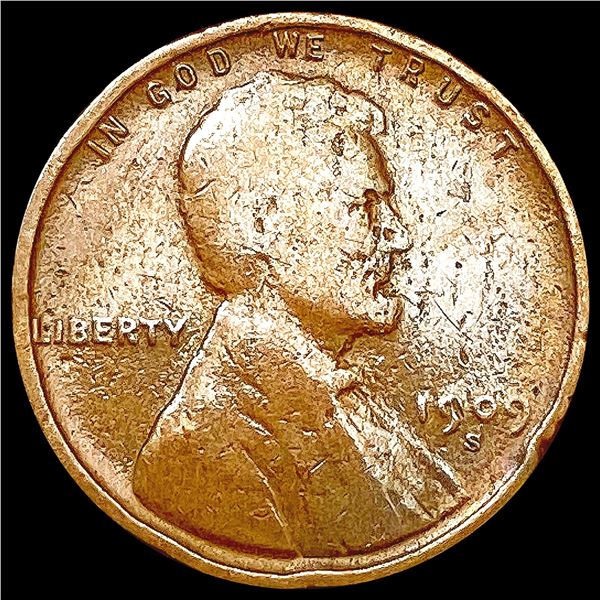 1909-S Wheat Cent NICELY CIRCULATED