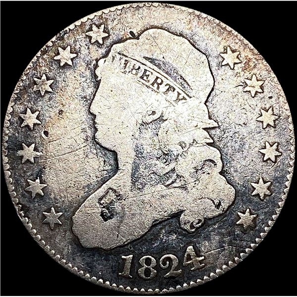 1824 Capped Bust Quarter NICELY CIRCULATED