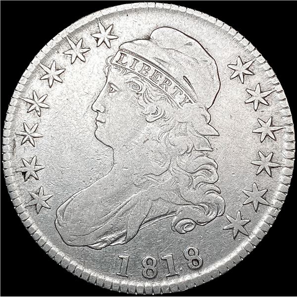 1818 Capped Bust Half Dollar LIGHTLY CIRCULATED