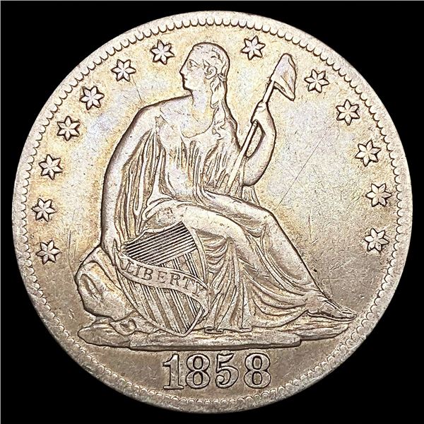 1858-O Seated Liberty Half Dollar LIGHTLY CIRCULAT