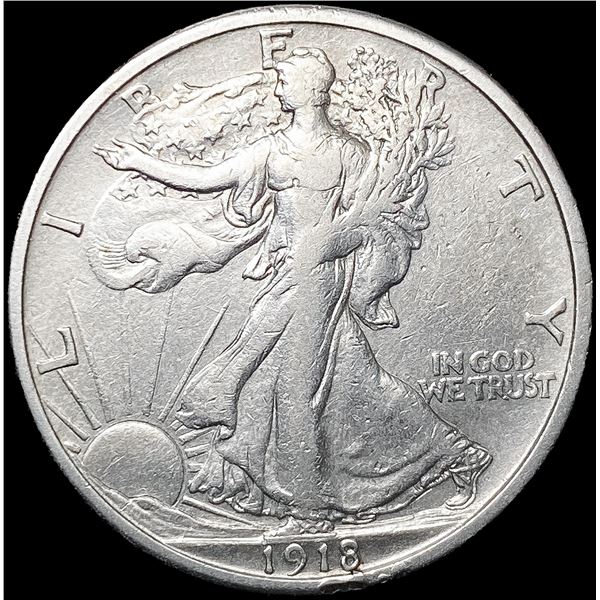 1918-S Walking Liberty Half Dollar LIGHTLY CIRCULA