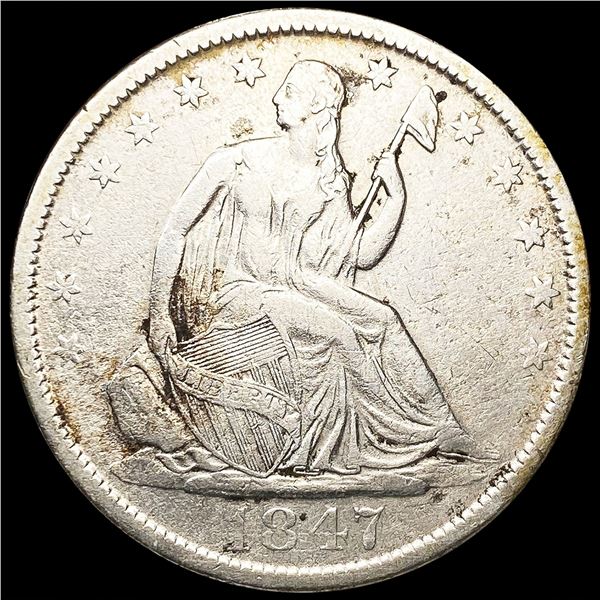 1847-O Seated Liberty Half Dollar LIGHTLY CIRCULAT