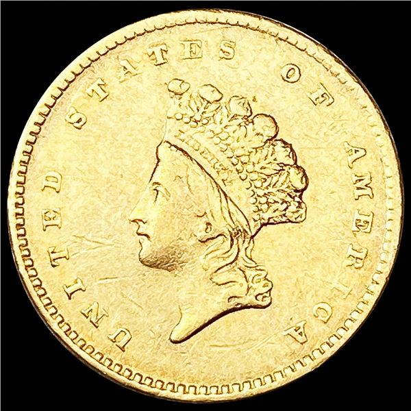 1854 Rare Gold Dollar NEARLY UNCIRCULATED