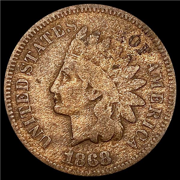 1868 Indian Head Cent ABOUT UNCIRCULATED