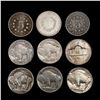 Image 2 : [9] Varied US SILV Nickels (1867, 1872, 1883, 1913