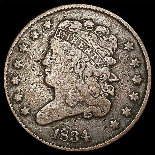 1834 Classic Head Half Cent NICELY CIRCULATED