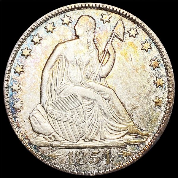 1854-O Arws Seated Liberty Half Dollar CLOSELY UNC