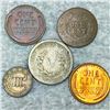 Image 2 : [5] Varied US Coinage [1853, 1876, 1887, 1931-D, ,