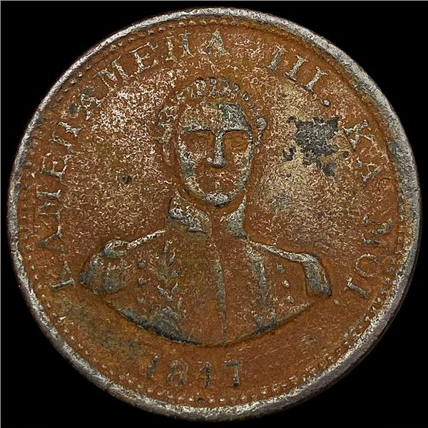 1817 Hapa Haneri Large Cent NICELY CIRCULATED