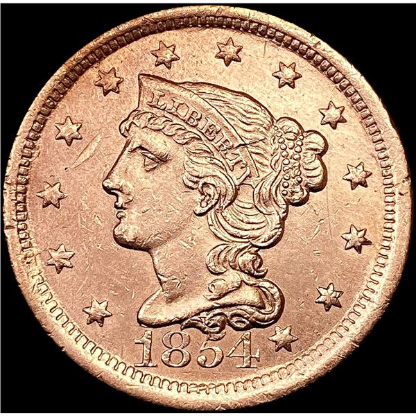 1854 Braided Hair Large Cent UNCIRCULATED