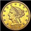 Image 1 : 1907 $2.50 Gold Quarter Eagle CLOSELY UNCIRCULATED