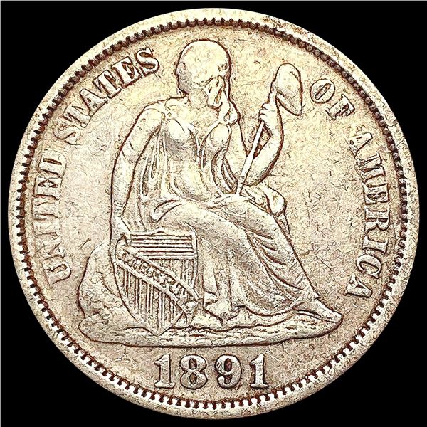 1891 Seated Liberty Dime CLOSELY UNCIRCULATED