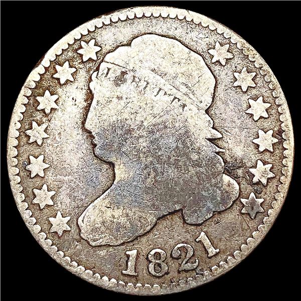 1821 Lg Date Capped Bust Dime NICELY CIRCULATED