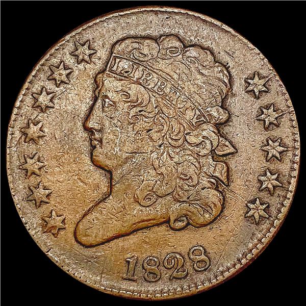 1828 Classic Head Half Cent NEARLY UNCIRCULATED