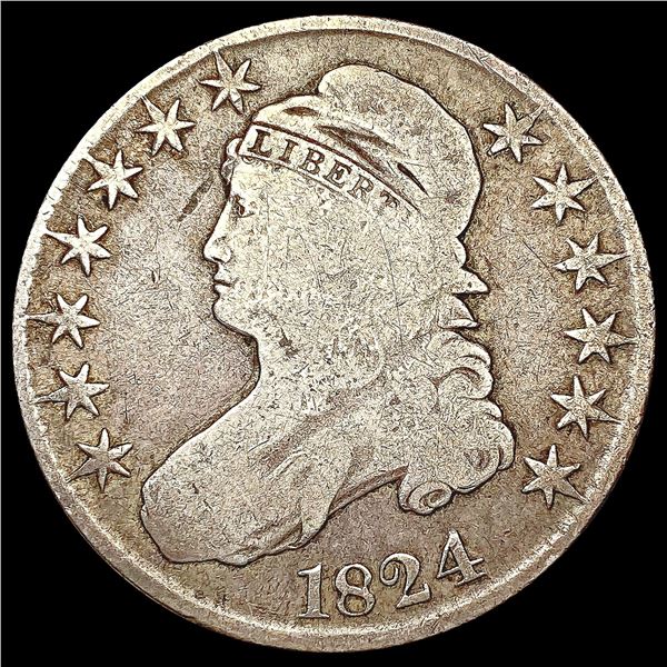 1824 Capped Bust Half Dollar NICELY CIRCULATED