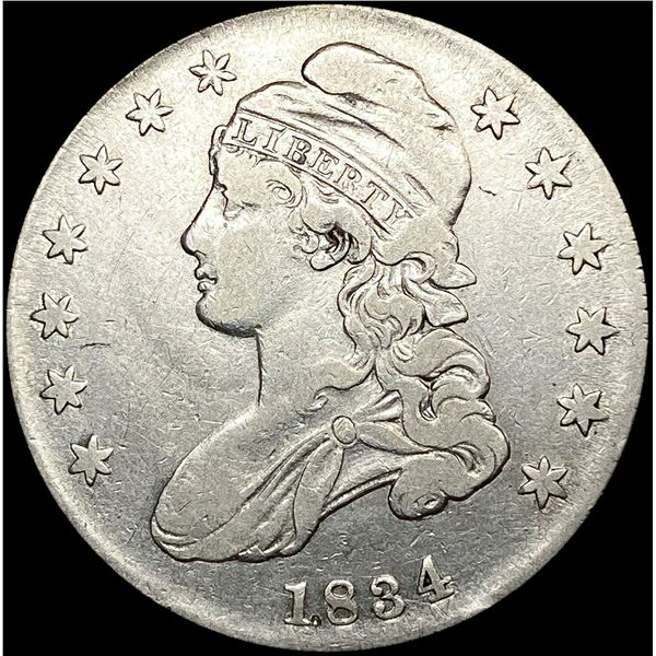 1834 Capped Bust Half Dollar LIGHTLY CIRCULATED