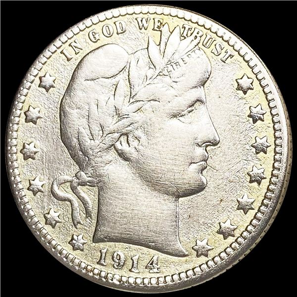 1914-S Barber Quarter LIGHTLY CIRCULATED