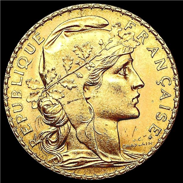 1907 France .1867oz Gold 20 Francs GEM BU