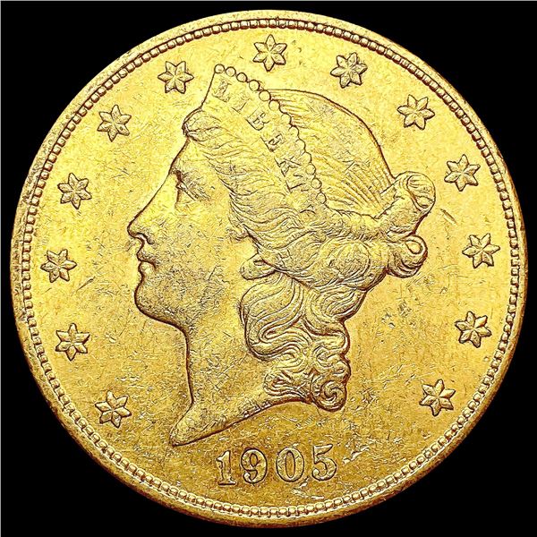 1905-S $20 Gold Double Eagle CLOSELY UNCIRCULATED