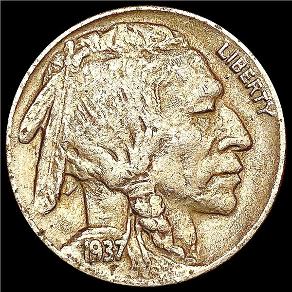 1937-D 3-Legs Buffalo Nickel NEARLY UNCIRCULATED