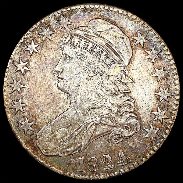 1824 Capped Bust Half Dollar CLOSELY UNCIRCULATED