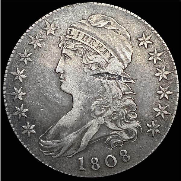 1808 Capped Bust Half Dollar NEARLY UNCIRCULATED