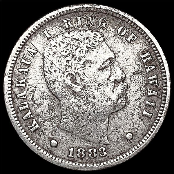 1883 Kingdom of Hawaii Dime LIGHTLY CIRCULATED