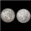 Image 1 : [2] Peace Silver Dollars [1925-S, 1934] CLOSELY UN