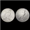 Image 2 : [2] Peace Silver Dollars [1925-S, 1934] CLOSELY UN