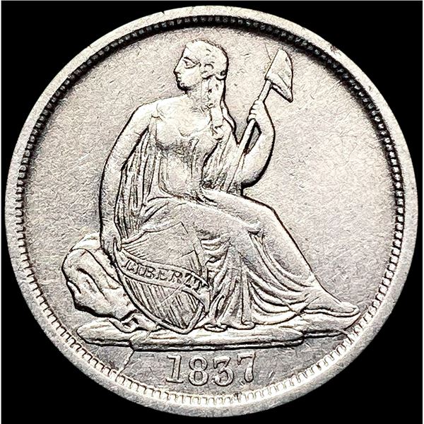 1837 Seated Liberty Dime NEARLY UNCIRCULATED