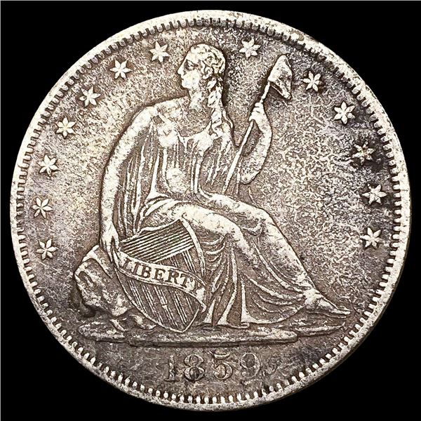1859-S Seated Liberty Half Dollar CLOSELY UNCIRCUL