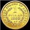 Image 2 : 1853-O Rare Gold Dollar CLOSELY UNCIRCULATED
