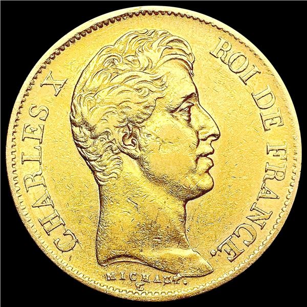 1830-A France .3734oz Gold 40 Francs CHOICE BU
