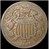 Image 1 : 1864 Two Cent Piece NICELY CIRCULATED