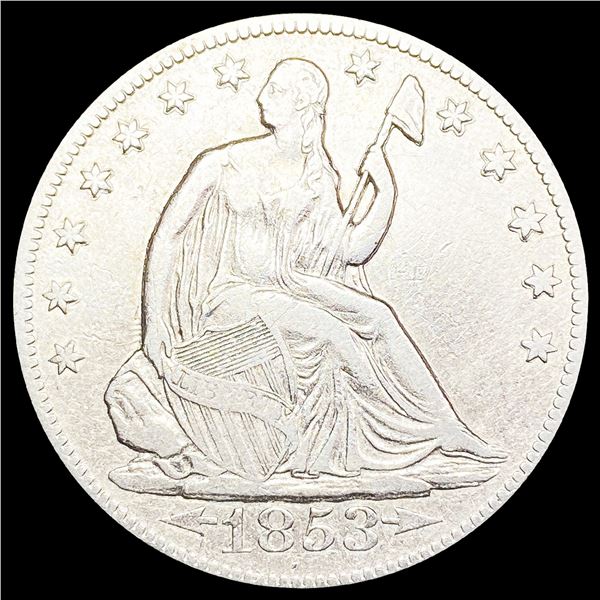 1853-O Seated Liberty Half Dollar CLOSELY UNCIRCUL