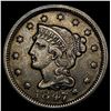 Image 1 : 1847 Braided Hair Large Cent CLOSELY UNCIRCULATED
