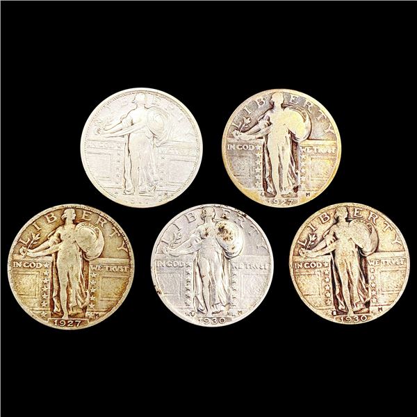 [5] Stding Lib Quarters [1917, 1927, 1927-S, [2] 1