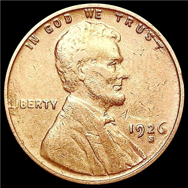 1926-S Wheat Cent CLOSELY UNCIRCULATED