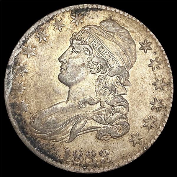 1833 Capped Bust Half Dollar NEARLY UNCIRCULATED