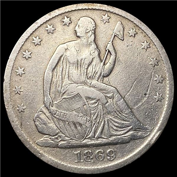 1869-S Seated Liberty Half Dollar CLOSELY UNCIRCUL