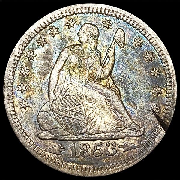 1853 Arws & Rays Seated Liberty Quarter HIGH GRADE