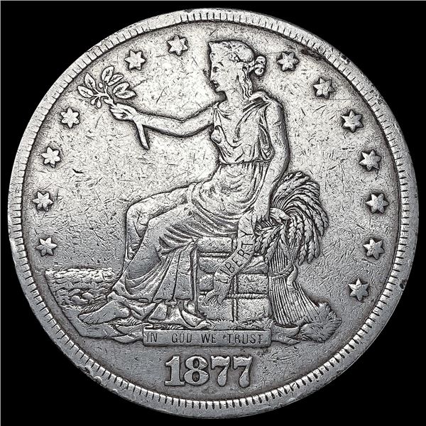 1877 Silver Trade Dollar LIGHTLY CIRCULATED