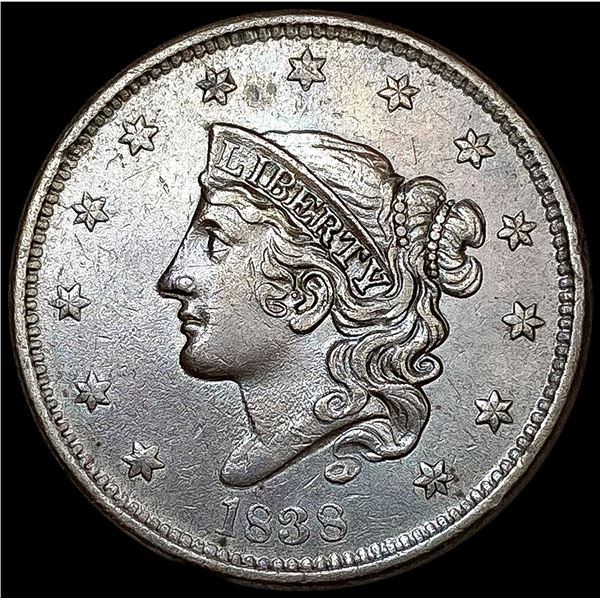 1838 Braided Hair Large Cent CLOSELY UNCIRCULATED