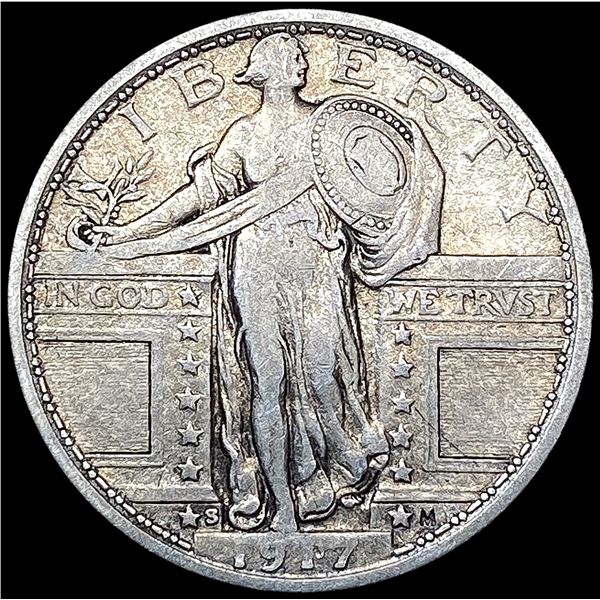 1917-S T1 Standing Liberty Quarter NEARLY UNCIRCUL