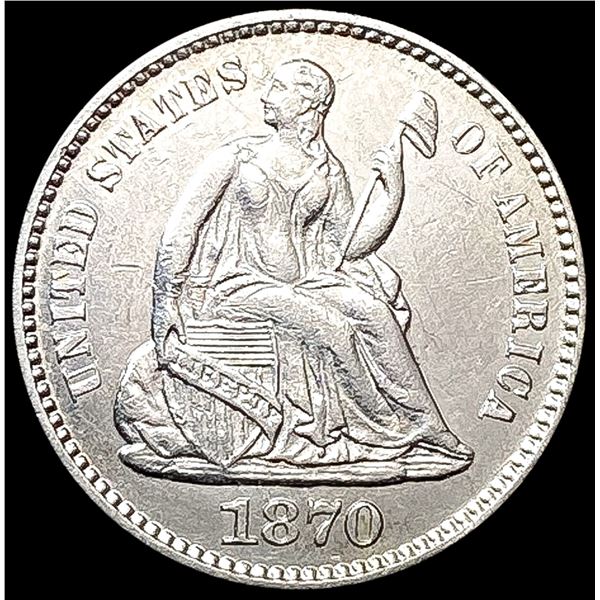 1870 Seated Liberty Half Dime CLOSELY UNCIRCULATED