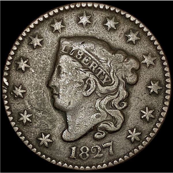 1827 Coronet Head Large Cent LIGHTLY CIRCULATED